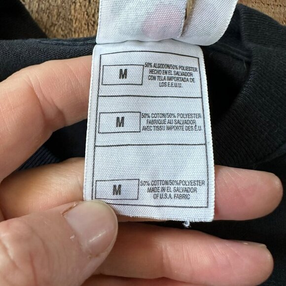 Vintage Fruit Of The Loom Native American & Eagle Graphic T-Shirt Black M - Picture 8 of 9